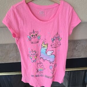 Justice Pink Magical Creatures Tee